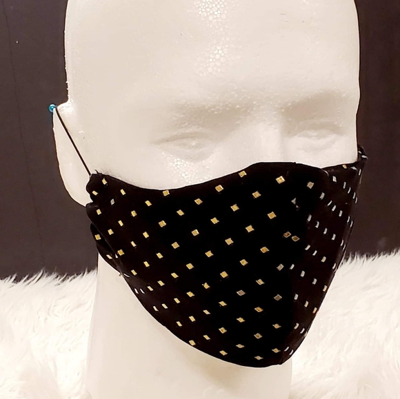RESTOCKED 3 for $15 Black Gold Diamond mask - Picture 2 of 3